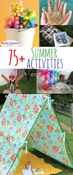 75+ Summer Activities for Kids and Families / round up by BusymomsHelper.com Diy With Kids, Summer Fun For Kids, Fun Summer Activities, Summertime Fun, Summer Activities For Kids, Summer Bucket Lists, Summer Ideas, Backyard Fun, Kid Activities