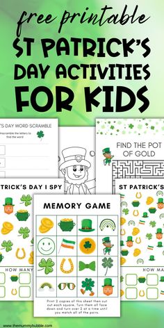 St Patrick's day printable activities for kids