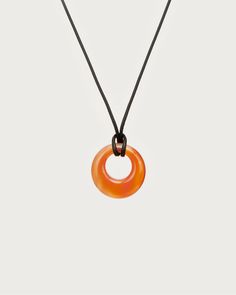 Adjustable Carnelian Necklaces For Meditation, Adjustable Carnelian Round Pendant Necklace, Orange Carnelian Necklace With Round Pendant, En Route Jewelry, Black Cord Necklace, Chakra Racine, Carnelian Stone, Instagram Tags, Funky Jewelry