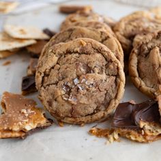 chocolate chip cookies with peanut butter and sea salt