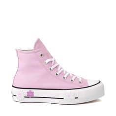 Womens Converse Chuck Taylor All Star Hi Lift Platform Floral Sneaker - Stardust Lilac Cute High Top Platform Converse, Taylor Swift Converse, Preppy Converse, Pink Platform Converse, Fun Converse, All Star Aesthetic, Cool Converse, Cute Converse Shoes, Tall Shoes