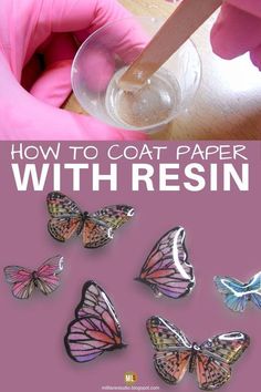 the cover of how to coat paper with resin