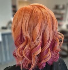 Candy Underneath Hair Color Peekaboo Copper Hair With Peekaboo Color, Platinum Underneath Hair, Ginger Hair With Pink Highlights, Rainbow Underneath Hair, Hair Color Peekaboo, Hair Color Designs, Pink Underneath Hair, Purple Underneath Hair, Copper Ginger