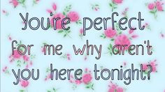 a pink rose pattern with the words you're perfect for me why aren't you here tonight?