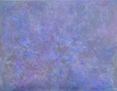 an abstract painting with blue and purple colors