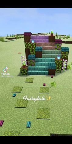 an image of a computer game with blocks and plants