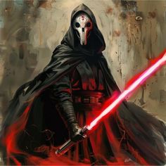 darth vader is shown in this artistic painting