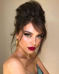 European Makeup, Stylish Makeup, Glamorous Makeup, Glam Hair, Nude Makeup, Eyes Makeup