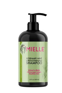 Mille Rosemary Mint Strengthening Shampoo Revitalize dry, weak, brittle hair with this scalp-tingling, strengthening shampoo! MIELLE® Rosemary Mint Strengthening Shampoo is specifically designed to cleanse and nourish hair with unrivaled slip, offering key nutrients and intense moisture. Be bold and take the plunge - give your hair the strength and nourishment it's been yearning for! Mielle Rosemary Mint, Rosemary Mint Shampoo, Mielle Organics, Mint Shampoo, Mint Hair, Shampoo For Thinning Hair, Hair Repair Mask, Hair Masque, Rosemary Mint