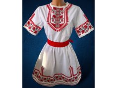 Floral Bulgarian Dress, Bulgarian Folk Nouveau Dress, Summer Holiday Dress Material: 100% cotton Each of the models can be sewn in any size and color. For questions, send me a private message. It will be made within a week! ❤ Possibility of express production (1-2 working days), please write to me before ordering! ❤  For more of our products, please visit our shop: https://bulgarianmystique.etsy.com Folk Style Cotton Tunic Dress, Fitted Folk Cotton Dress, Fitted Folk Style Cotton Dress, Fitted Cotton Folk Dress, Cotton Peasant Tunic Dress, Traditional Mini Dress With Short Sleeves, White Folk Style Tunic Dress, White Peasant Tunic Dress, Cotton Embroidered Short Sleeve Mini Dress