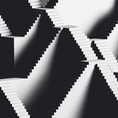 an abstract black and white photo with geometric shapes in the background, including lines that appear to have been folded over