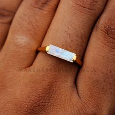 Natural Moonstone Ring, Engagement Ring, 925 Sterling Silver, Stackable Ring, Rectangular Stone Ring, Moonstone Bar Ring, Minimalist Ring SHOP LINK:- https://www.etsy.com/shop/MaaShabashibaJewell?ref=seller-platform-mcnav 》D E T A I L S《 Gemstone: Natural Moonstone                     Gem Color: Blue                      Gem Shape: Rectangular                         Gem Category: Cut                    Metal: 925 Sterling Silver Purity: 925 Parts Per 1000 Setting Type: Channel Set Silver Polish Minimalist Stackable Rings With Rectangular Stone, Minimalist Open Ring Crystal Gemstone Ring, Minimalist Yellow Gold Moonstone Ring In Sterling Silver, Minimalist Open Crystal Ring With Gemstone, Minimalist Crystal Open Ring With Gemstone, Minimalist Everyday Ring With Rectangular Stone, Minimalist Yellow Gold Sterling Silver Moonstone Ring, Minimalist Everyday Rings With Rectangular Stone, Minimalist Moonstone Anniversary Ring