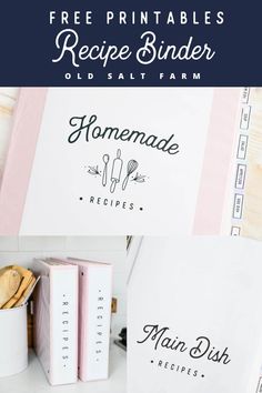 the free printable recipe binder for old salt farm