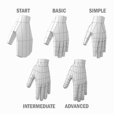 the instructions for how to make gloves in 3ds max and c4d format