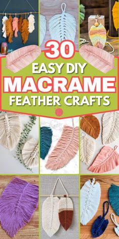 easy diy macrame feather crafts that are so fun to make and sell