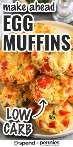 egg muffins on a plate with the words how to make them