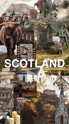 a collage of images with the words scotland