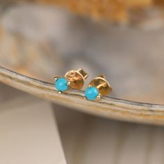 Solid Gold Turquoise and Diamond Studs / Sleeping Beauty Turquoise from Arizona / Natural Diamond / Turquoise Earrings / Cluster Setting ✔ Handmade ✔ Genuine Materials ✔ Dimension: 3.5 mm ✔ Turquoise weight: 0.24ctw We Use only DHL Express for our International Standard Shipping Made of solid 14k Gold (18k upon request) 🛠 All Sarah Elise pieces are handcrafted and made to order. Please allow 4 - 10 business days for manufacturing. Need it sooner? Just ask and we will let you know if it's possib Turquoise Round Birthstone Earrings, Turquoise Birthstone Round Earrings, Dainty Initial Necklace, Tragus Stud, Solid Gold Earrings, Earrings Turquoise, Tiny Earrings, Sleeping Beauty Turquoise, Turquoise Earrings