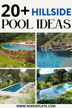 pool ideas with retaining walls and landscaping