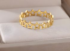 10K Solid Gold Star Ring, Open Star Ring, Full Eternity Unique Star Ring, Minimalist Gold Ring, Dainty Star Ring, Celestial Ring, Stacking Ring ITEMS SPECIFICATIONS Metal:10K Gold Hallmark:10K Top Width: 4MM Bottom Width: 4MM The Ring Comes in 36 Sizes: 4 US/CA UK Size-H Inside Diameter-14.88mm 4 1/4 US/CA Uk size-H+ Inside Diameter-15.07 4 1/2 US/CA UK size-I Inside Diameter-15.29mm 4 3/4 US/CA Uk Size-J Inside Diameter-15.49mm 5 US/CA Uk Size-J+ Inside Diameter-15.7mm 5 1/4 US/CA Uk Size-K Ins Minimalist Gold Ring, Displaying Jewelry, Celestial Ring, Ring Stacking, Pool Spa, Ring Minimalist, Engraved Gifts, Star Ring, Ring Dainty