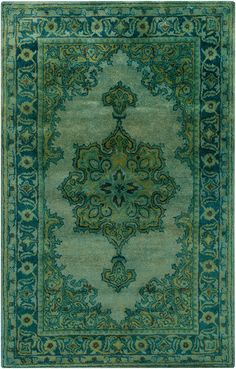 Bright Mykonos, Blue And Green, Area Rug, Rug, Wool, Green, Blue, Color, Design