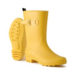 PRICES MAY VARY. [Wellington Rain Boots]: Strut HISEA women’s mid-calf rain boot with buckle down the streets, into the city and back to the countryside with ease. This Wellington matte finished boot is a classic and practical footwear choice for you work or play in wet, muddy conditions. [Comfortable]: This rain boot is made from premium PVC material, providing you with complete waterproof protection and the exceptional flexibility for comfortable wear. Additionally, it features a removable foa Rain Boots For Women, Drainage Channel, Wellington Boot, Wellington Boots, Rain Boot, Kids Luggage, Luxury Store, Pvc Material, Boots For Women