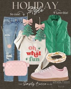 December Outfits, Christmas Attire, Faux Leather Vest, Summer Attire, Fall Activities, Estilo Chic, Holiday Outfit