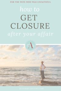 a woman standing on top of a rock near the ocean with text overlaying how to get closure after your affair