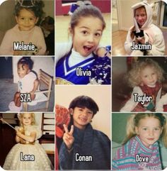 many different pictures of children with names in the middle one has a name on it