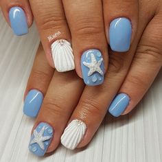 Beach Toe Nails, Nail Polish Art Designs, Cruise Nails, Beach Nail Designs, Beachy Nails, Finger Nail Art, Nail Designs Valentines, Summery Nails, Coffin Nails Long