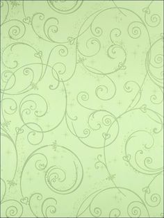 a green background with swirls and stars