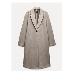 Coat with lapel collar and long sleeves. Front button closure. Zara Coat, Waistcoat Dress, Cargo Shirts, Jeans Cargo, Trench Jacket, Cardigan Sweater Dress, Leather Shirt, Long Sleeves Coats, Coat Women