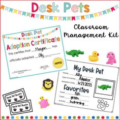 classroom management kit for the desk pets