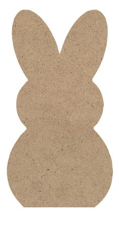 a cardboard cut out of an easter bunny's head with the shape of a face