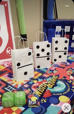 some bags that are sitting on a table