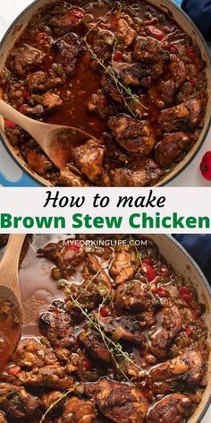 how to make brown stew chicken