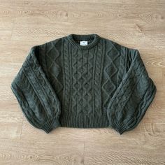 In Perfect Condition Only Worn Once Too Big On Me (I’m 5’1” For Reference) Heavy Weight, Definitely For Colder Months Super Cozy Green Cable Knit Sweater, Anine Bing, Cable Knit Sweater, Heavy Weight, Colorful Sweaters, Cable Knit, Knit Sweater, Sweaters For Women, Cable