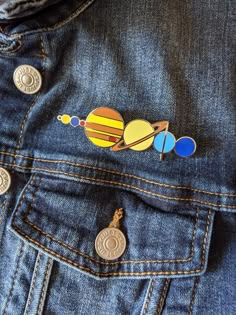 Solar System Enamel Pin | Etsy Eight Planets, Space Jewelry, Backpack Pins, The Solar System, Take My Money, Pin Jewelry, Hard Enamel Pin