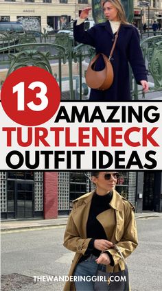 Thinking about what to wear with turtleneck? In this post, I share 13+ insanely cute and chic turtleneck outfit ideas including turtleneck sweater outfits and turtleneck dress outfits for winter, summer, fall, and spring! These ideas include basic turtleneck outfits, turtlenecks long sleeve outfits, layering turtleneck outfits, black turtleneck outfit, and more! Layer Turtleneck Outfit, Casual Turtleneck Outfit, Turtle Neck Dress Outfit, Black Turtleneck Outfit, Turtleneck Sweater Outfit, Turtleneck Outfits, Turtleneck Outfit, Long Sleeve Outfits