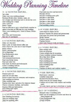 wedding planning checklist for the bride and groom