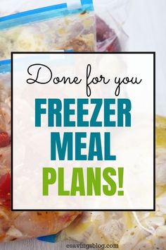 freezer meal plans with text overlay that reads, done for you freezer meal plans