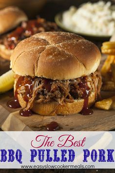 the best bbq pulled pork sandwich with fries