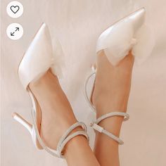 Nwt Lulu’s Strappy Heel. Never Worn. Purchased For Bridal Events But Found Something Else. Wedding Shoes Bow, White Strappy Heels, Pretty Heels, Bridal Events, Wedding Shoes Comfortable, Heels Wedding, Elegant Heels, Wedding Flats, Bridal Sandals