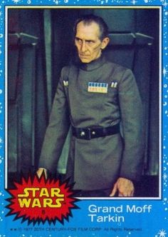 an old star wars card with a man in uniform