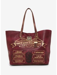 Harry Potter Bag, Harry Potter School, Cloth Tote Bag, School List, Hogwarts Crest, Tote Outfit, Hogwarts School, Coach Horse And Carriage Tote, Harry Potter Hogwarts