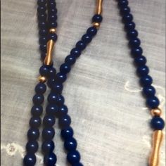 Stunning Blue Lapis Beads Interspersed With Gold Plated Beads. 18 Inches. Very Beautiful. Never Worn Lapis Necklace, Womens Jewelry Necklace, Blue Color, Gold Plate, Plating, Jewelry Necklaces, Women Jewelry, Beads, Blue