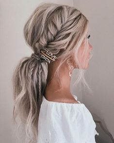 Boho Wedding Hair Ponytail, Lyrical Dance Hairstyles, Long Hair Designs, Work Hairstyles, Boho Hairstyles, Great Hair, Hair Dos, Bride Hairstyles