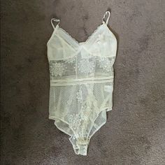 White Lace Bodysuit, Never Worn! I Have Lost Some Weight So It Is A Little Too Big For Me Sheer White Bodysuit For Spring, Spring Sheer White Bodysuit, White Lace Bodysuit, Lace Bodysuit, White Lace, Color White, Womens Tops, Lost, Lace