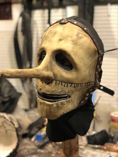 New from TonyBuckFX is this Chris Fehn replica mask It's made from a thick RD407 latex and leather straps very rugged maskcomes with black sock mask as wellcan be painted to suit any color you likePLEASE ALLOW UP TO 16WEEKS FROM PURCHASE TO SHIP as these are each uniquely handmade to orderthanks for looking Stay sic maggots Post-apocalyptic Mask For Costumes, Hard Fits, Chris Fehn, Hot Springs National Park, Black Socks, Slipknot, Hot Springs, Deadpool, National Park