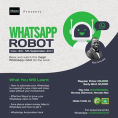 the flyer for whatsapp robot